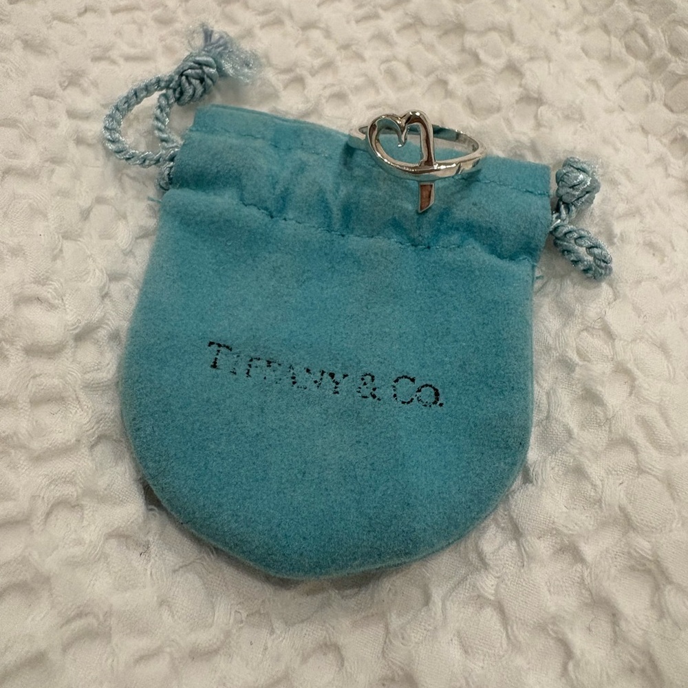 Tiffany & Co. Elsa Peretti Open Heart ring Sz8